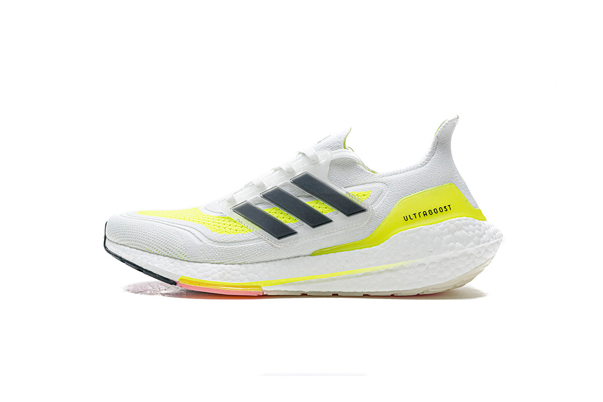 Adidas Ultraboost 21 Running Shoes FY0377 White Yellow