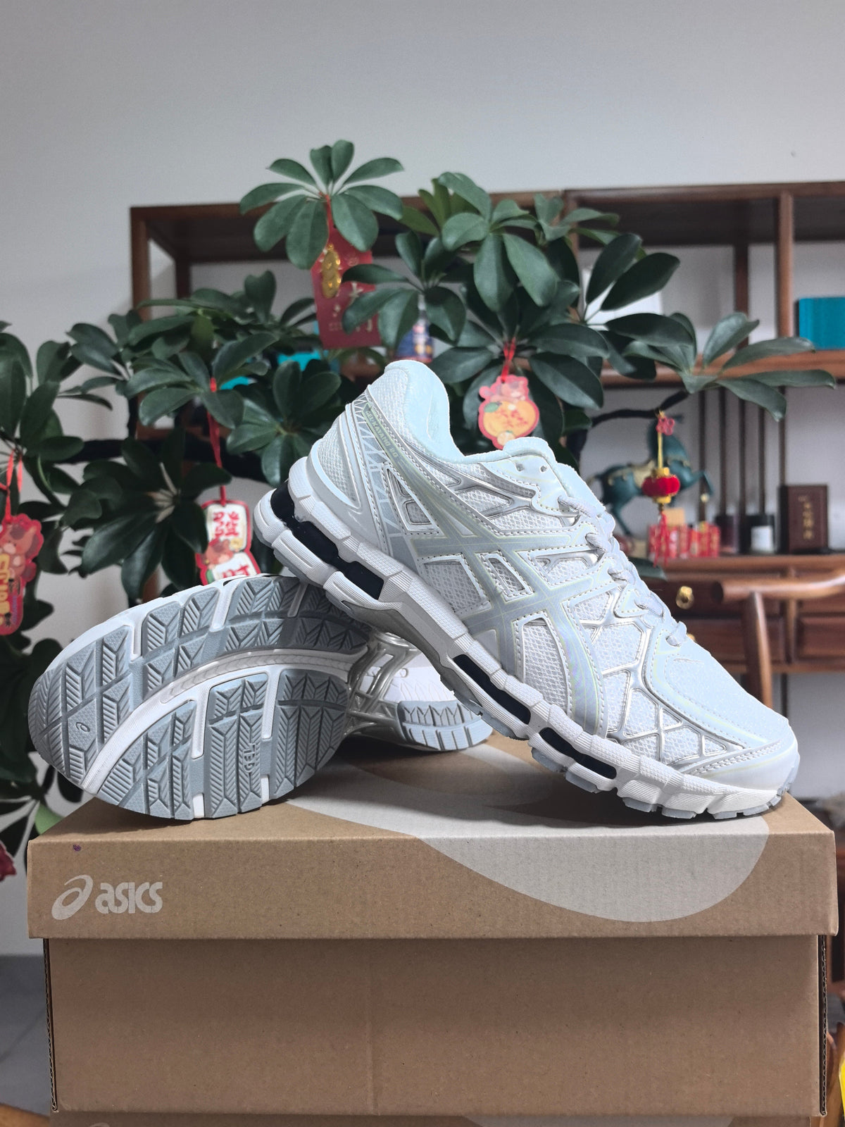 ASICS N2 Sneakers in Silver and White