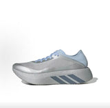 Adidas Gray and Silver Running-Style Sneakers