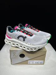 On Cloudmonster Running Shoes in Gray and Brown