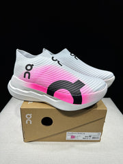 On Cloudboom Strike LS White/Pink Running Sneakers