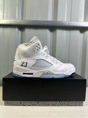 Air Jordan 5 White Silver Sneakers HQ7978-103