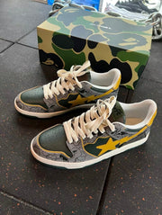 BAPE SK8 Sta Sneakers Gray Yellow 1H80-191-007