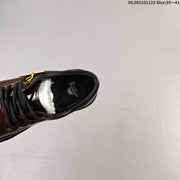 Dr. Martens 1461 Smooth Platform Shoes in Cherry Brown