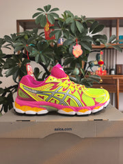 ASICS GEL-Nimbus 16 Sneakers in Pink and Lime