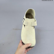 Birkenstock Boston Shearling Clog in Cream Suede