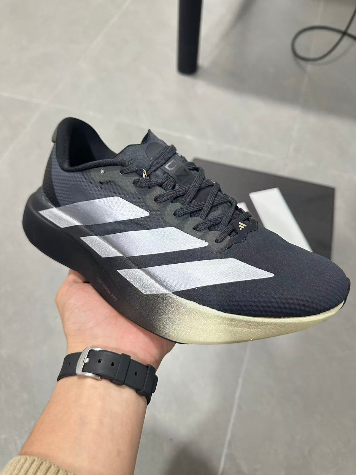 Adidas Lightstrike Pro Running Shoes Black Silver KH8289
