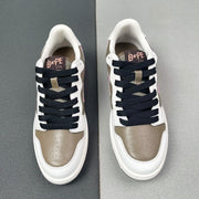 BAPE Sk8 Sta Low-Top Sneakers in White, Taupe and Pink