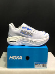 HOKA Skyward X Running Shoes in White and Blue