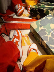 A Bathing Ape BAPE STA Low Sneakers White Orange