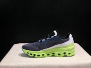 On Cloudmonster Running Shoes in Navy and Lime
