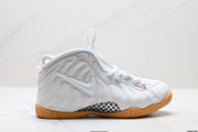Nike Air Penny Foamposite Sneakers White and Gum