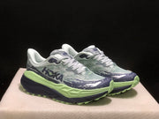 HOKA Stinson 7 Trail Running Shoes, Green and Navy