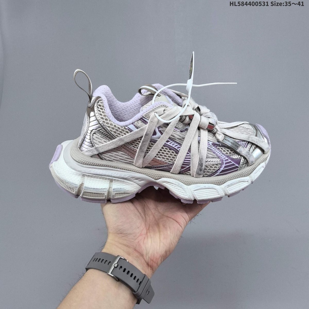 Balenciaga 3XL Low-Top Sneakers in Silver and Grey