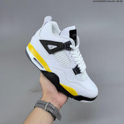 Jordan Air Jordan 4 Retro White Yellow Black Sneakers