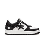 BAPE STA Low Black and White Sneakers 1H70-191-001