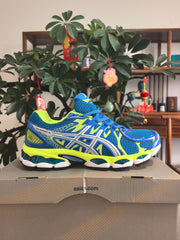 ASICS GEL-NIMBUS 16 Sneakers, Blue and Neon Yellow
