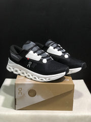 On Cloudstratus 3 Running Shoes, Black and White