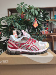 ASICS Gel-Kayano 22 White and Red Running Sneakers