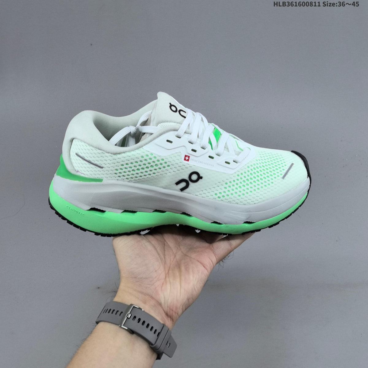 On Cloudrunner 3 Max Running Shoes White Green
