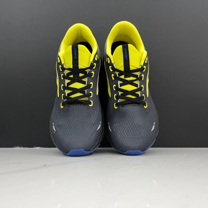 Brooks Ghost 15 Running Shoes, Charcoal Yellow Blue