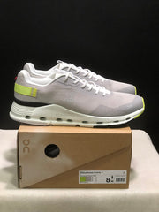 On Cloudnova Form 2 Sneakers, Grey and Fluorescent Green