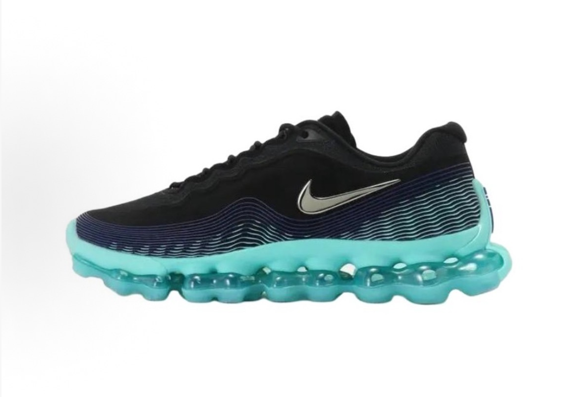Nike Air Liquid Max Running Shoes Black and Aqua