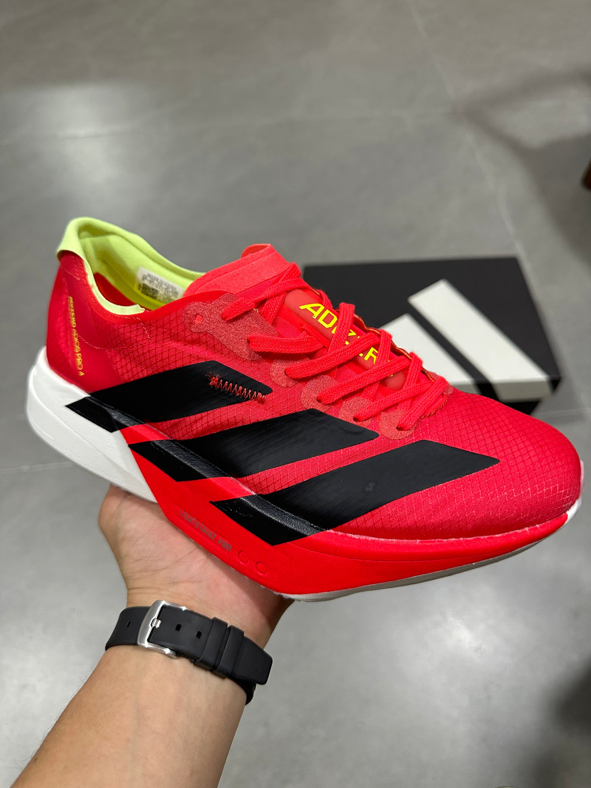 Nike Adizero Running Shoes Red Black Volt JR6358