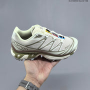Salomon XT-6 Trail Running Shoes, White and Grey