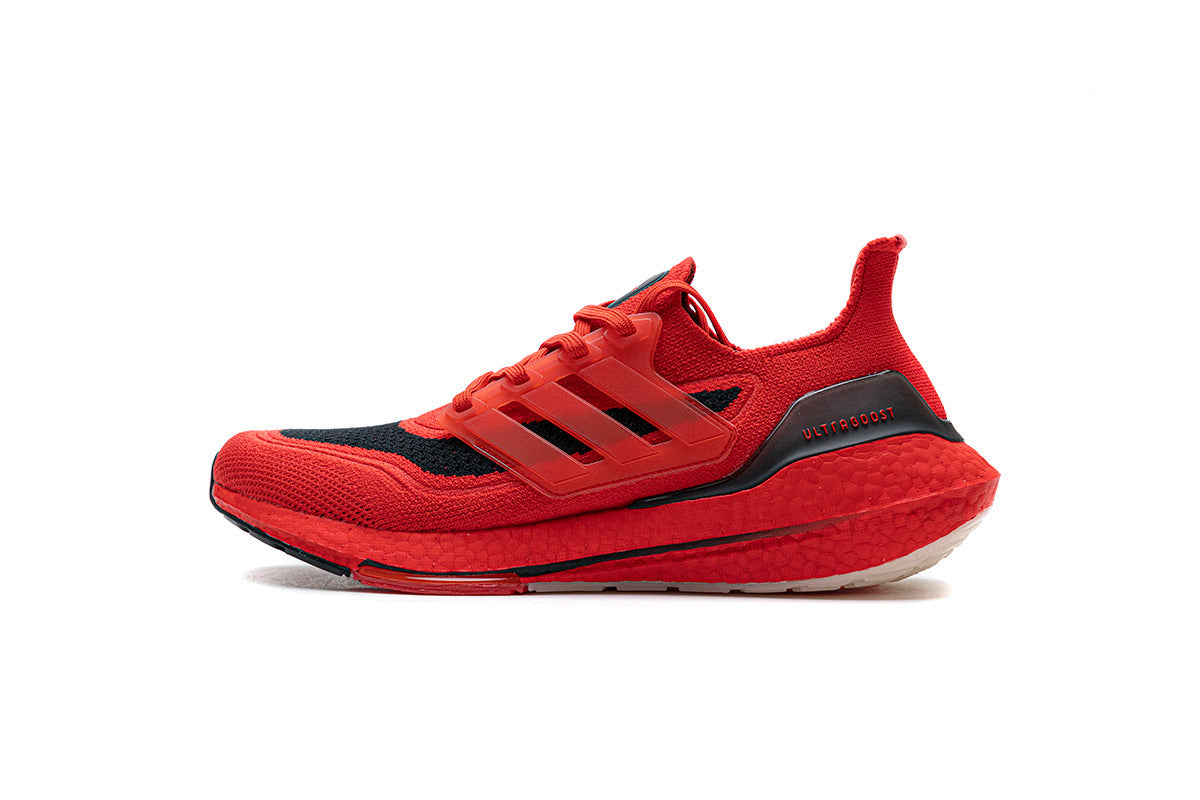 adidas Ultraboost 21 Running Shoes FY0387 Red Black