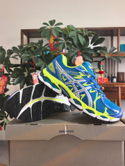 ASICS GEL-NIMBUS 16 Sneakers, Blue and Neon Yellow