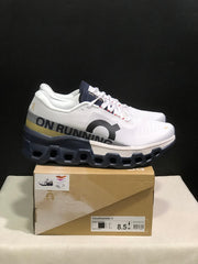 On Cloudmonster 2 Running Shoes, White and Midnight