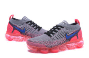 Nike Air VaporMax Flyknit 2 Grey and Bright Crimson Sneakers