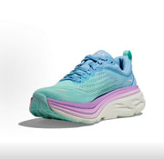 HOKA Bondi 8 Running Shoes in Blue, Mint and Purple