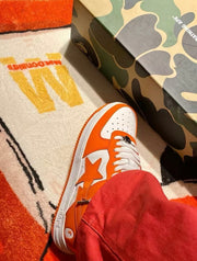 A Bathing Ape BAPE STA Low Sneakers White Orange