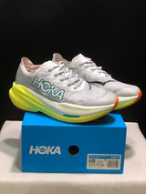 HOKA Mach X 2 Running Shoes, Gray and Neon Yellow