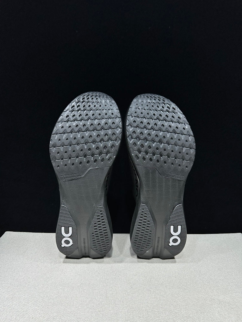 On Cloudboom Strike LS Black Silver Running Shoes