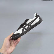 Onitsuka Tiger Tokuten Low-Top Sneakers in White and Dark Brown
