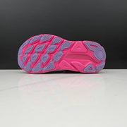 HOKA Clifton 9 Running Shoes in Ivory and Pink