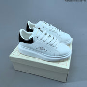 Alexander McQueen Oversized Low-Top Sneakers, White and Black