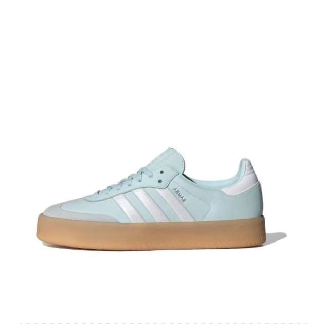 adidas Sambae Sneakers in Mint Green with Gum Sole