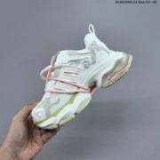 GGCC Chunky Low-Top Sneakers in White and Lime