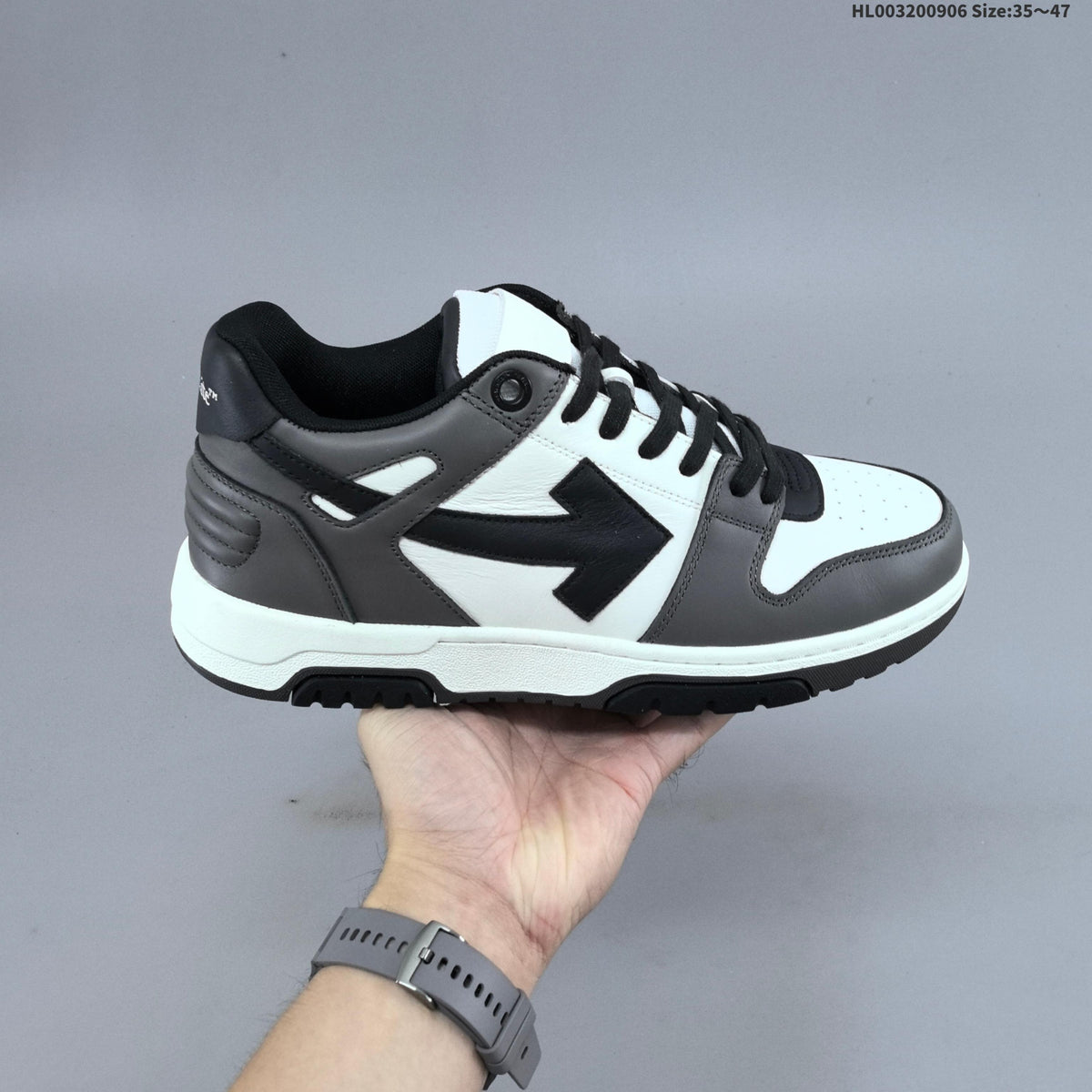 Off-White Out of Office Sneakers in Grey, White and Black