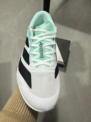 adidas Adizero Lightweight Running Shoes in White and Mint