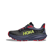 HOKA Challenger 7 Trail Running Shoes – Black, Red & Gray