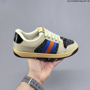 Gucci Screener Distressed Low-Top Sneakers