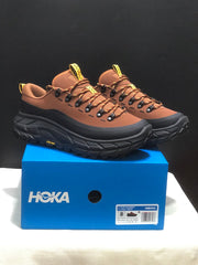 HOKA Tor Summit Hiking Shoes in Brown and Black