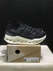 On Cloudsurfer Max Black and White Running Sneakers