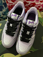 BAPE SK8 Sta Sneakers in White and Purple
