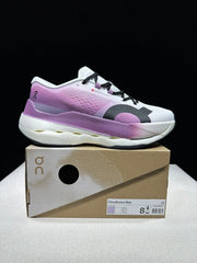 On Cloudboom Max White Purple Running Sneakers